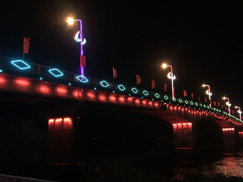 Bridge across the river in Vietnam  Bridge across the river in Vietnam